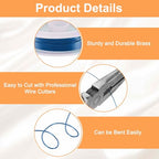 HARFINGTON 13ft Jewelry Wire, 22 Gauge (0.6mm) Brass Craft Soft Metal Tarnish Resistant Copper Beading Wire for Jewelry Making Supplies Crafting, Blue - color: Blue, size: 22 Gauge x 13ft