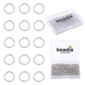 BEADIA Platinum Plated Jump Rings Non Tarnish 4mm 900pcs for Jewelry Making Findings - color: Platinum, size: 0.5x4mm
