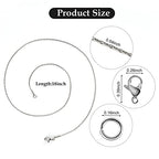 UMAOKANG 12 Pack Thin Chain Necklace for Jewelry Making, Silver Stainless Steel Flexible Snake Chains Bulk DIY Jewelry Supplies (18 Inches) - color: Silver, size: 18 Inch