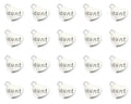 Shapenty Antique Silver Love Heart Shaped Family Members Pendant Charms for DIY Craft Keychains Bracelet Necklace Earrings Jewelry Making Findings and Memory Ornament - style: Aunt