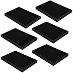 6-Piece Velvet Stackable Jewelry Organizer Trays – 13.8" x 9.5" Large Size Black Premium Display & Storage for Necklaces, Bracelets, Rings & More