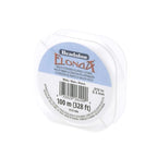 Beadalon Elonga Elastic String for Bracelets 0.3mm 100m White Jewelry Making Cord Strong Stretch Recovery Secure Knots Fits Small Beads Multi Fiber Durable Bulk Spool for Jewelry Makers - style: White, 0.3 mm, 100 m
