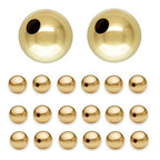 100pcs Adabele Tarnish Resistant 6mm Seamless Smooth Round Beads 18K Yellow Gold Plated Brass Spacer (Hole 1mm) for DIY Craft Jewelry Making BF252-6 - size: 6mm (0.24 inch)
