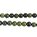 Perlin Taiwan Jade Gemstone Round Beads Taiwan Jade Polished Semi-Precious Gemstones Jewellery Beads Green Natural Stone for DIY Crafts Making Necklace Bracelet Earrings Accessories (6 mm - 18 Pcs) - size: 6mm, 18 Stück Poliert