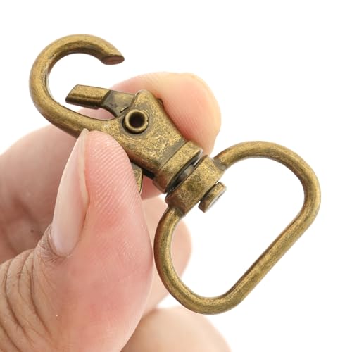 CRAFTMEMORE 3/4 Inch Trigger Snap Hooks Classic Swivel Lobster Claw Clasps Purse Lanyard Clip 20 Pack CSPS (Antique Brass) - color: Antique Brass