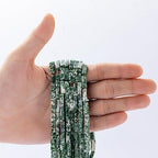 Natural African Jade Rectangle Tube Beads 4x13mm 38cm/str Loose Semi Gemstone Stone Beads for Making Bracelets Necklace Earrings - color: African Jade, size: 4x13mm Rectangle