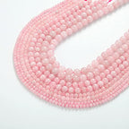 100Pcs Natural Stone Beads 6mm Rose Quartz Round Gemstone Loose Beads with Elastic Bracelet String for Bracelets Necklace Jewelry Making - color: Rose Quartz, size: 6mm