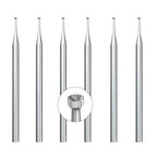 6 Pcs 1.2mm Round Cup Burr - 3/32'' Shank Wire Rounder Bits Jewelry Burs for Lapidary Making - color: 6 Pcs 1.2mm Round Cup Burs