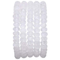 BEADIA Natural White Quartz Crystal Stone Rondelle 4x6mm Loose Semi Gemstone Beads for Jewelry Making 38cm - color: White Quartz Crystal Rondelle, size: 4x6mm