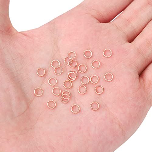 BEADIA Rose Gold Plated Jump Rings Non Tarnish 5mm 400pcs for Jewelry Making Findings - color: Rose Gold, size: 0.7x5mm