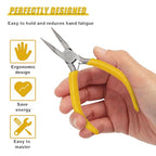 ZIMISI Mini Needle Nose Plier, Metal Precision Pliers with Comfort Grip Handle, Universal Car Accessories for Bending Wires, Crafting, Jewelry Making and Small Object Gripping (Needle Nose) - size: Needle Nose Plier