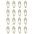 16-Pcs Crystal Jewelry Making Charms Silver Pendant Charm For Women Making Jewelry Crafts Rhinestone Charms - color: Pins