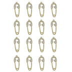 16-Pcs Crystal Jewelry Making Charms Silver Pendant Charm For Women Making Jewelry Crafts Rhinestone Charms - color: Pins