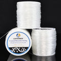 LUSTEMBER 0.8 mm Stretchy Bracelet String, 3 Rolls Durable Elastic String, Clear Bead Cord for Bracelets, Necklaces, Beading, and Jewelry Making (300 m) - size: 0.8mm