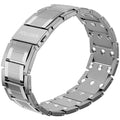 POLLDAN® 3X Power Magnetic Bracelets For Men | 6200 Gauss Strength Mens Titanium Bracelet with Fold-Over Clasp, Adjustable Length, Gift Box, Sizing Tool | Innovative Magnets Alloy - Patent - color: Silver