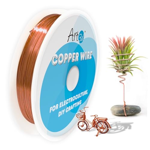 Art3d 16 Gauge 120 FT 99.9% Pure Soft Copper Wire for Electroculture, Gardening, Jewelry Making, 1 Pound Spool - color: Pure Copper - for Electroculture, size: 16 Gauge / 120 Ft