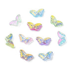 Stiesy Electroplated Butterfly Beads 80Pcs, Handmade Lampwork Glass Spacer Loose Beads Bulk for Women's DIY Fashion Jewelry and Craft Creations - color: Butterfly-8 Colors-80pcs