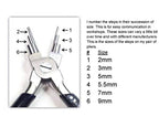 Cynamed German Stainless- 6 in 1 Bail Making Pliers Wire Looping Forming Pliers with Non-Slip Comfort Grip Handle for 2mm to 9mm Loops and Jump Rings-Heavy Duty