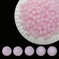 8mm Crackle Glass Beads for Jewelry Making, 700Pcs Round Crystal Beads for Bracelets, DIY Crafts (Pink Crackle) - color: Pink Crackle