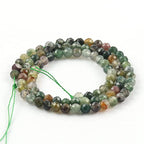 Song Xi 180pcs 2mm Natural Indian Agate Gemstone Beads Faceted Round Loose Stone Beads for Jewelry Making - color: Indian Agate, size: 1.9-2.4mm
