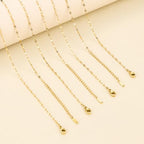 SMYHTGLIF 16 Inches Gold Lip Necklace Chain Bulk for Jewelry Making 12 Pcs Stainless Steel Necklace with Lobster Clasps Adjustable Chain - color: Gold Lip, size: 16 inches