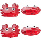 1 Box 10PCS Red Crab Glass Enamel Beads with Hole Summer Ocean Theme Marine Life Hawaii Beach Cute Sea Animal Transparent Charms Loose Spacer Bead for Jewelry Making Bracelets DIY Crafts - color: Dark Red, size: 10pcs