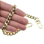 HAHIYO Purse Chain Strap 23.6 inches Light Gold for Shoulder Cross Body Sling Purse Handbag Clutch Replacement Comfortable Flat 0.4' Wide Enough 2.4mm Extra Thick Metal 1 Pack - size: Light Gold 23.6 inches