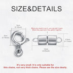 925 Sterling Silver Lobster Clasp for DIY Necklace Bracelet Jewelry Making, Double Spring Clasp with Closed Jump Rings, Necklace Extender Clasp Connector Bracelet Extension (Style 17) - style: Style 17