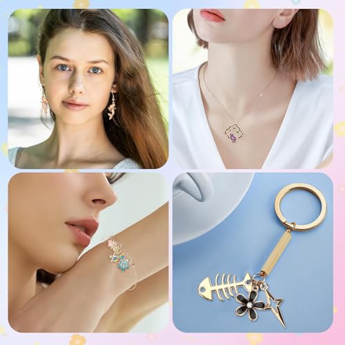 SANNIX 500Pcs Charms for Jewelry Making, Assorted Themes Enamel Charms Bangle Charm Pendants for Bracelets Necklace Jewelry Making and Crafting