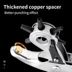 XOOL Belt Hole Puncher for Leather, Precision Multi-Size Leather Hole Punch for Watch Bands, Straps, Collars, Saddles, Shoes, Fabric, DIY Home, Craft Projects - style: Lite