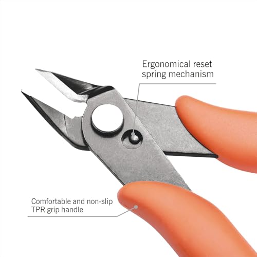 KATA 5-Pack Micro Wire Cutters, Precision Electronics Flush Cutter and Side Cutting pliers, Clean Cut for Model, Jewelry, Model Kits - color: 5 Pack