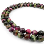 ABCGEMS High-Flash Galaxy Tiger's Eye Beads from Africa (Blend of Green & Purple Hues that Mimic The Beauty of The Galaxy) DIY Jewelry Making Beading Supplies - Smooth Round 10mm - color: Galaxy Tiger Eye- Green (Africa)