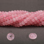 2 Strands (150PCs) Natural Pink Quartz Rondelle Beads, 5 * 8mm Gemstone Loose Spacer Abacus Disk Beads for DIY Bracelet Necklace Earrings Jewelry Making, Craft Supplies Beading Kit - color: Pink Quartz, size: 5*8MM