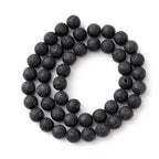6mm 60pcs DIY Natural Lava Stone Beads Round Healing Crystal Gemstone Loose Beads for Jewelry Making Handmade Bracelet Necklace - color: Lava, size: 6mm