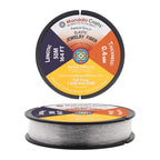 Mandala Crafts Very Strong 0.4mm Elastic String for Jewelry Making - 164 FT Heavy Duty Round Stretchy Clear String Jewelry Fiber Elastic Cord Spool for Decorative Threading Applications - size: 0.4mm 50M 164 Feet