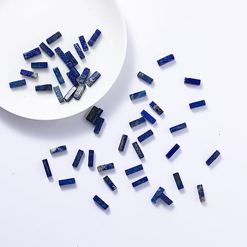 Natural Lapis Lazuli Rectangle Tube Beads 4x13mm 38cm/str Loose Semi Gemstone Stone Beads for Making Bracelets Necklace Earrings - color: Lapis Lazuli, size: 4x13mm Rectangle