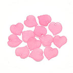 200Pcs Frosted Acrylic Leaf Charms Pink Transparent Plant Pendants Clear Autumn Leaves Beads Spring Charms for Jewelry Making - color: Pink #2