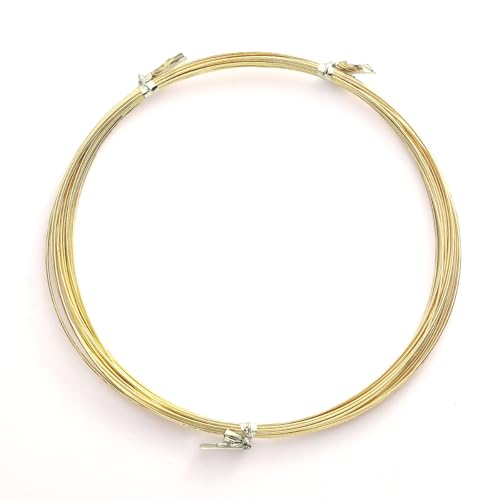 BEADIA 14K Gold Plated Wire 0.6mm 5 Meters Bead Cord for Bracelet Necklace Charm Beading Jewelry Making Findings - size: 0.6mm, style: 14K Gold