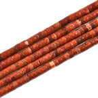 155pcs 4x2mm Natural Red Jasper Heishi Disc Rondelle Spacer Stone Semi Precious Gemstone Loose Beads for Jewelry Making 15 Inch - color: Red Jasper, size: 4x2mm