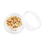 BEADIA 14K Gold Plated Cube Spacer Beads Right Angle 3x3mm 50pcs for Jewelry Making Findings Non Tarnish - color: 14K Gold, size: 3x3mm Right Angle Cube