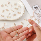 SANNIX 26Pcs Letter Charms, Full Rhinestone Letter Charms for Jewelry Making, KC Gold Initial A-Z Alphabet Letter Charm Crystal Pendants for Bracelet Necklace Earrings Crafts Making - style: Rhinestone Letter