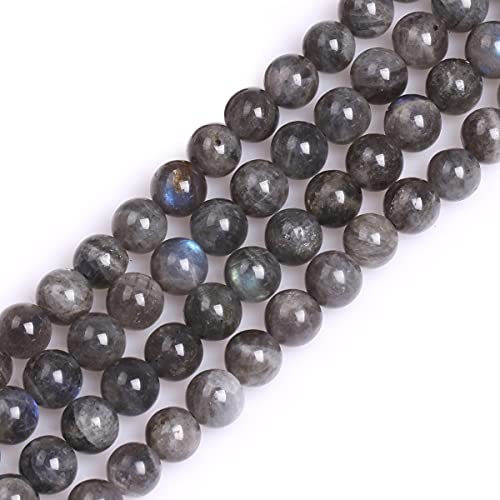GEM-Inside Natural 8mm AA Grade Blue Rainbow Labradorite Gemstone Loose Beads Round Crystal Energy Stone Power for Jewelry Making 15'' - color: AA Opaque Labradorite, size: 8mm