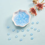 UR URLIFEHALL 100 Pcs Light Sky Blue Spray Painted Glass Star Beads for Earring Bracelet Necklace Jewelry DIY Craft Making - color: 100pcs-8x8.5x4mm-light sky blue star glass beads
