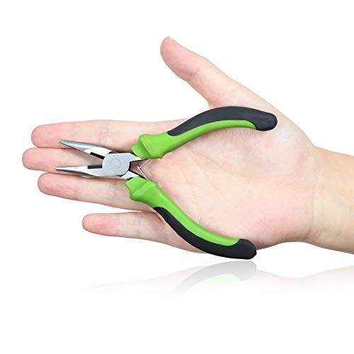SPEEDWOX Mini Long Nose Pliers 4-1/2 Inches Precision Wire Cutters with Spring Fine Beading Pliers Precision Jewelry Making Tool Hobby Craft DIY - style: Long Nose Pliers