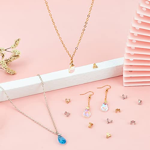 Beebeecraft 40Pcs 2 Colors Pendant Pinch Bails 18K Gold Plated & Platinum Plated Pendant Necklace Charm Clasps for Necklace Jewelry Making - color: Golden & Platinum