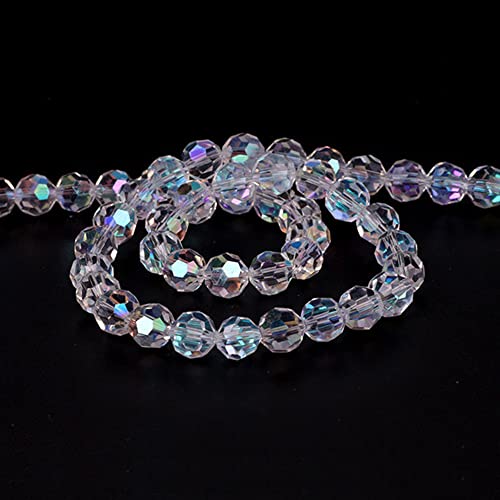 300PCS 6mm Rondelle Faceted Crystal AB Glass Beads for DIY Crafts, Jewelry Making - color: Crystal AB, size: 6mm/300pcs