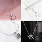 SANNIX 50 Pack Necklace Chains Bulk Silver Plated Necklace Chain Silver Chain Necklaces for DIY Jewelry Making Supplies, 1.2mm 18 Inches