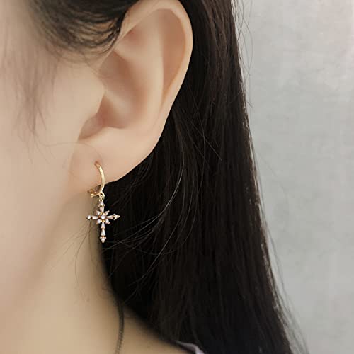 Zirconia Crystal Rhinestone Cross Charms for Jewelry Making Bracelet Necklace Choke Earring Pendant Key Chain Craft Supplies DIY Accessories - color: A_10Pcs
