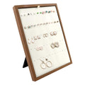 Homeanda Velvet L-Shaped 60 hole Ring Earring Jewelry Display Tray Organizer Holder Jewelry Display board - style: L-Shape 60 Holes