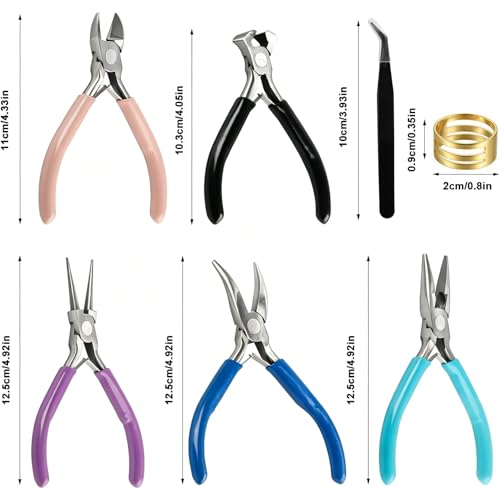 5 Piece Jewelry Pliers Set, Jewelry Making Tools for Jewelry - style: Black